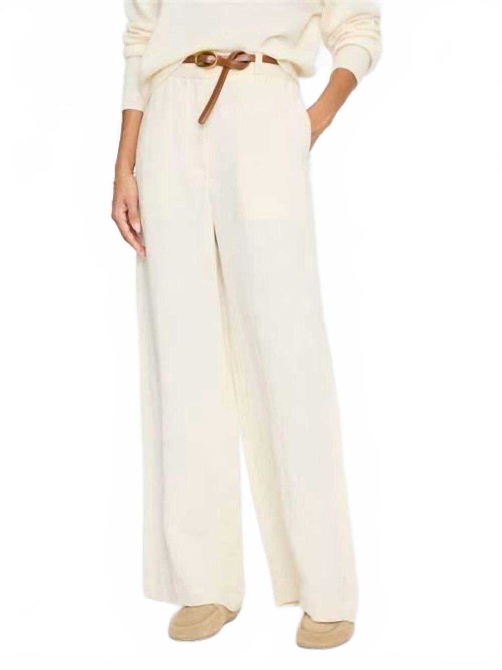 NEW BROCHU WALKER areo pants in egret